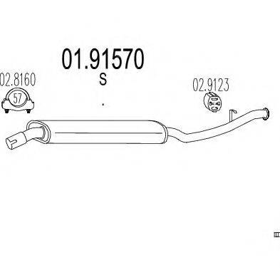 MTS 0191570 Глушник вихлопних газів кінцевий