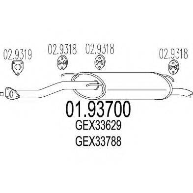 ROVER GEX43629 Глушник вихлопних газів кінцевий