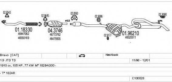 MTS C100028012736 Система випуску ОГ