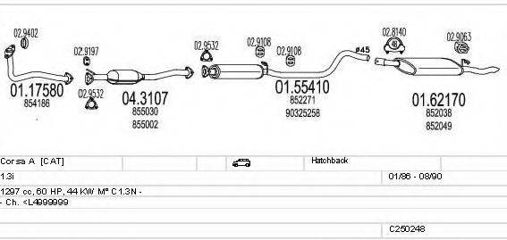 MTS C250248005383 Система випуску ОГ