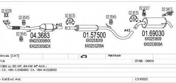 MTS C310020006890 Система випуску ОГ