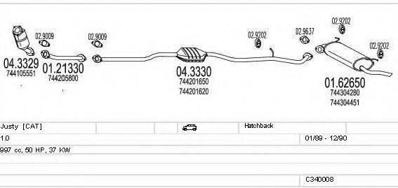 MTS C340008004860 Система випуску ОГ