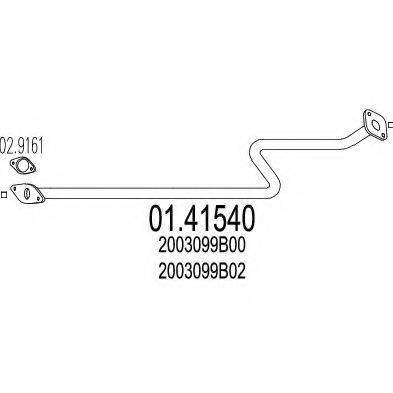 MTS 0141540 Труба вихлопного газу