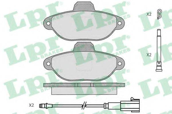 LPR 05P1906 Комплект гальмівних колодок, дискове гальмо