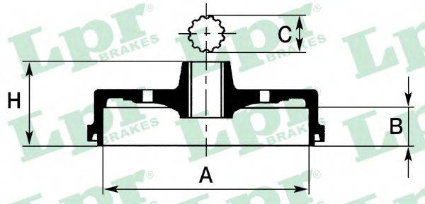 LPR 7D0156 Гальмівний барабан