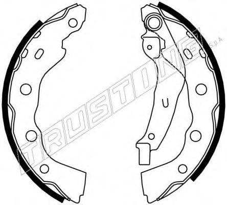TRUSTING 7252 Комплект гальмівних колодок