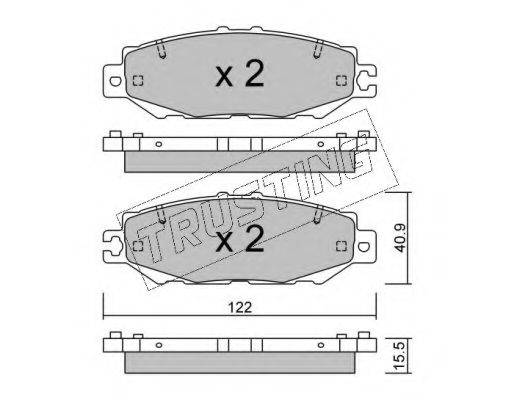 TRUSTING 7751 Комплект гальмівних колодок, дискове гальмо