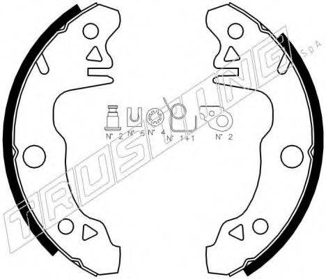 TRUSTING 7359 Комплект гальмівних колодок