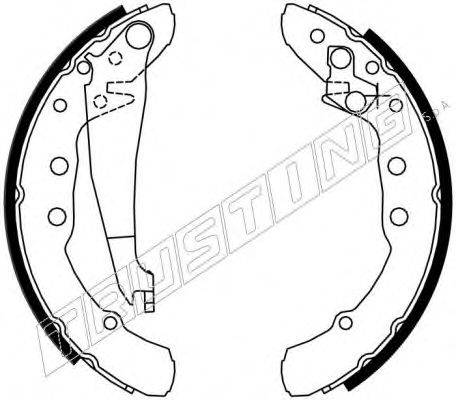 TRUSTING 7424 Комплект гальмівних колодок