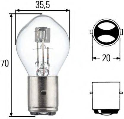TRIFA 528 Лампа розжарювання, основна фара; Лампа розжарювання, основна фара