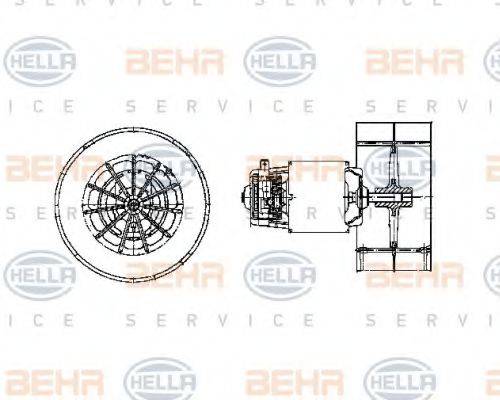 HELLA 8EW009158631 Вентилятор салону