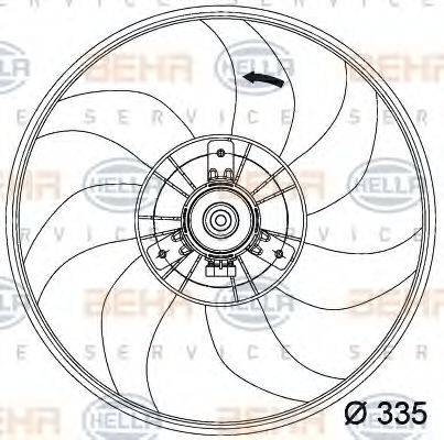 VAUXHALL 13263551 Вентилятор, охолодження двигуна