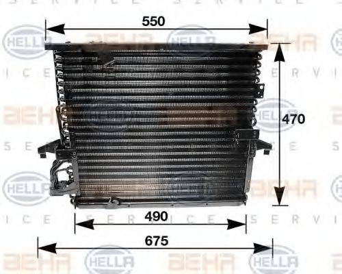 HELLA 8FC351035031 Конденсатор, кондиціонер