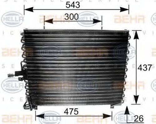 MERCEDES-BENZ 124 830 01 70 Конденсатор, кондиціонер