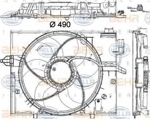 BMW 7 526 824 Вентилятор, охолодження двигуна