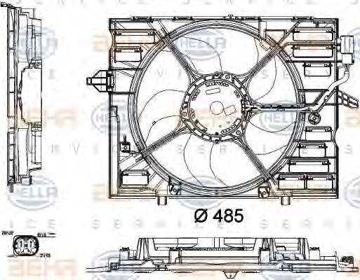 BMW 7 603 762 Вентилятор, охолодження двигуна