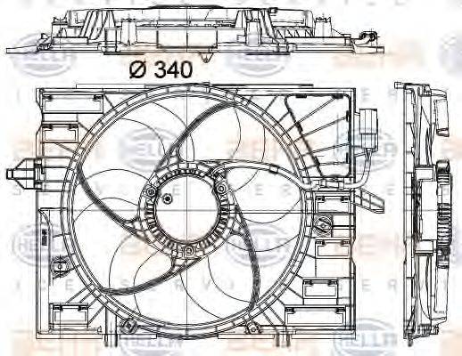 BMW 17 41 7 545 809 Вентилятор, охолодження двигуна