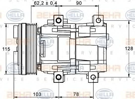 FORD 95GW 19D629-AB Компресор, пневматична система