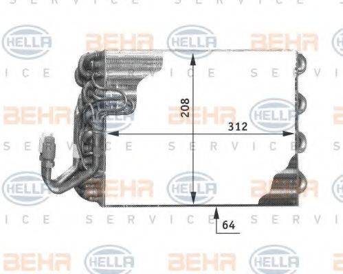 MERCEDES-BENZ 000 830 56 58 Випарник, кондиціонер