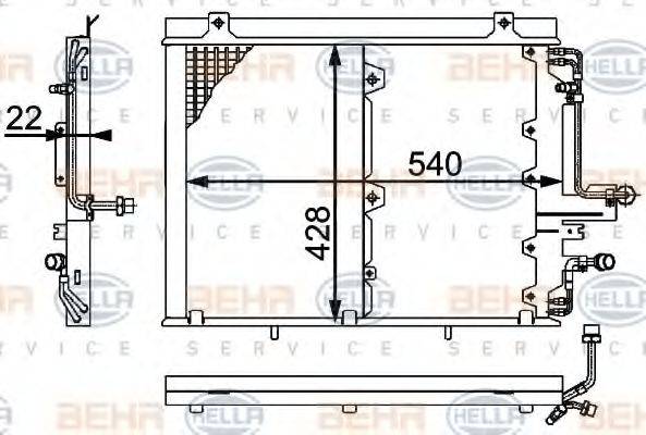 MERCEDES-BENZ 124 830 15 70 Конденсатор, кондиціонер