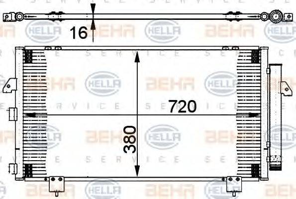 TOYOTA 88460-42070 Конденсатор, кондиціонер