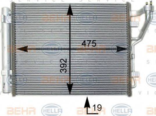 HELLA 8FC351303221 Конденсатор, кондиціонер