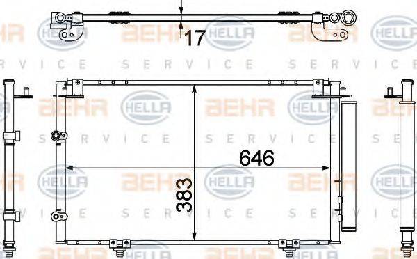 LEXUS 88460-06070 Конденсатор, кондиціонер