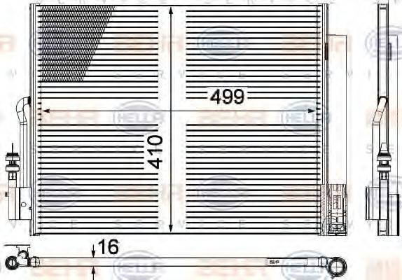 HELLA 8FC351309561 Конденсатор, кондиціонер