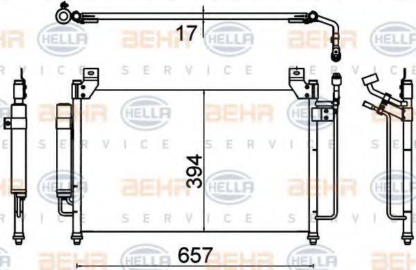 MAZDA EGY1-61-48ZC Конденсатор, кондиціонер