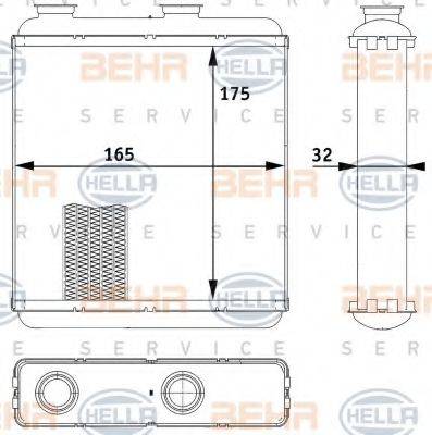 OPEL 16 18 643 Теплообмінник, опалення салону