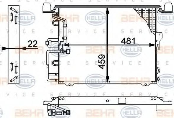 MERCEDES-BENZ 463 500 03 54 Конденсатор, кондиціонер