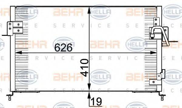 LAND ROVER JRB100790 Конденсатор, кондиціонер