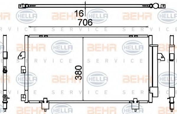 TOYOTA 88460-42090 Конденсатор, кондиціонер