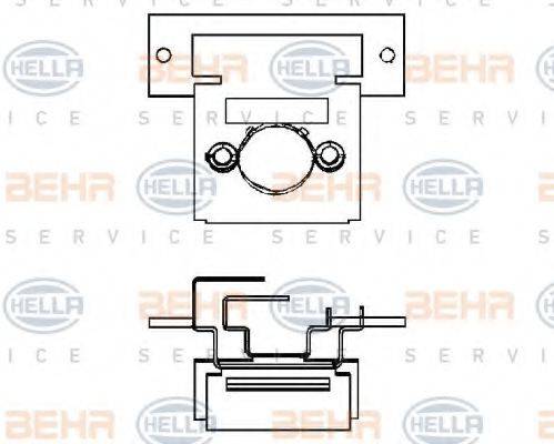 HELLA 9ML351332071 Опір, вентилятор салону