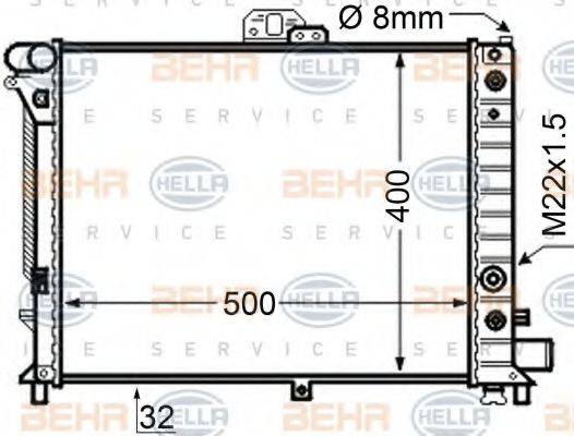 SAAB 75 50 080 Радіатор, охолодження двигуна