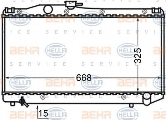 TOYOTA 16400-74370 Радіатор, охолодження двигуна