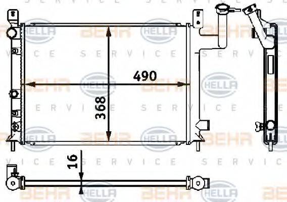 NISSAN 21410-50A11 Радіатор, охолодження двигуна