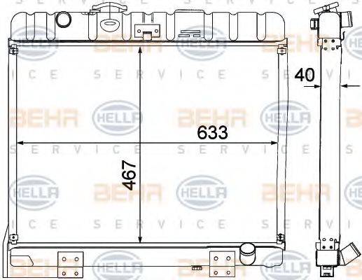 MERCEDES-BENZ 460 500 11 03 Радіатор, охолодження двигуна