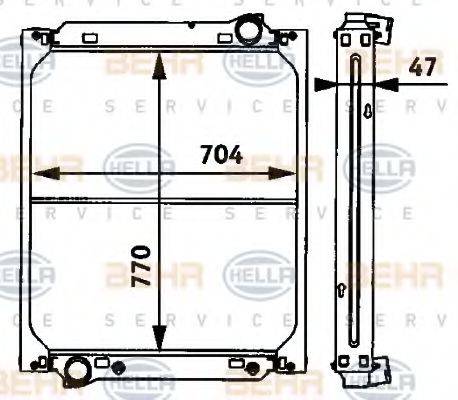 MERCEDES-BENZ 356 501 07 01 Радіатор, охолодження двигуна