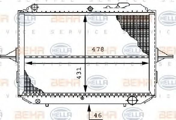 GERI 27268 Радіатор, охолодження двигуна