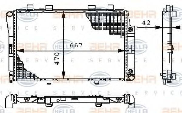 MERCEDES-BENZ A 140 500 22 03 Радіатор, охолодження двигуна