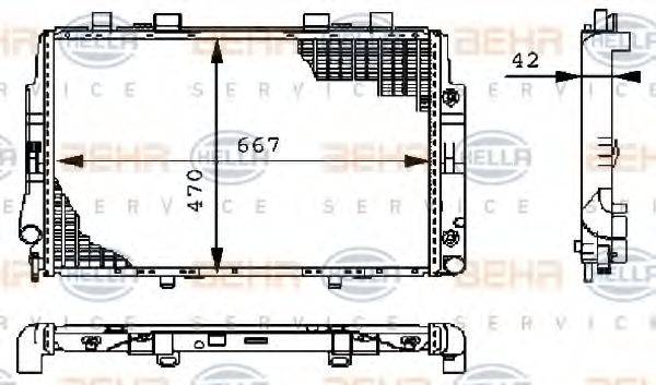 MERCEDES-BENZ 140 500 14 03 Радіатор, охолодження двигуна