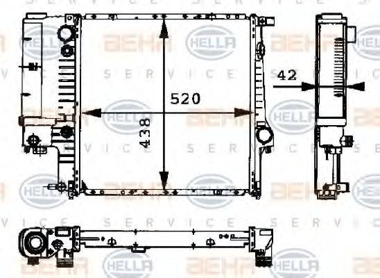 BMW 17111737760 Радіатор, охолодження двигуна; Радіатор, Тяговий акумулятор