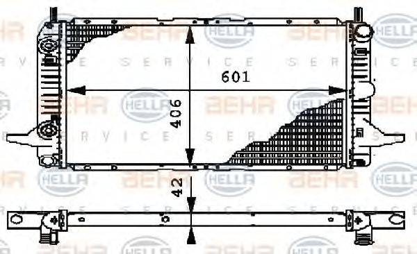 FORD 95GB 8005AB Радіатор, охолодження двигуна