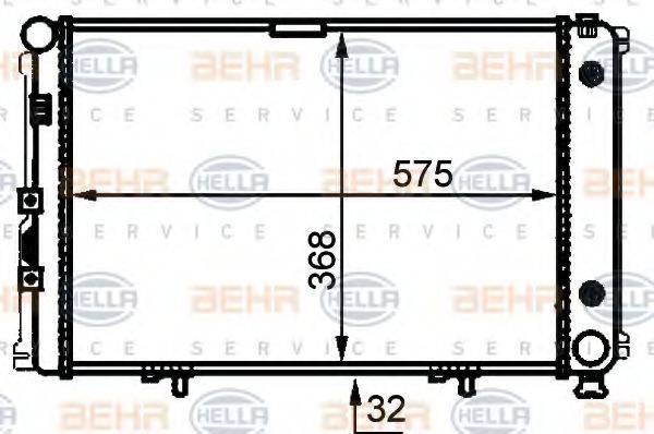 MERCEDES-BENZ 201 500 41 03 Радіатор, охолодження двигуна