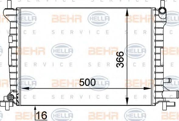 MAZDA 1E0315200 Радіатор, охолодження двигуна