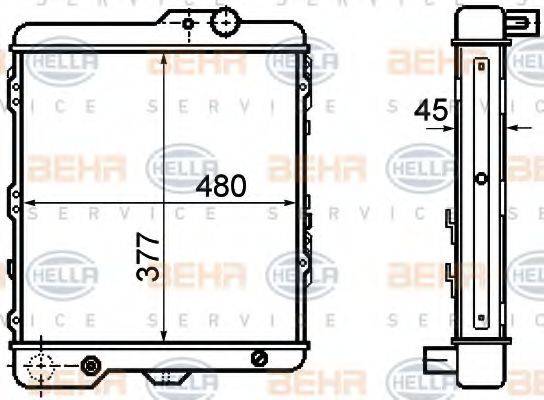 VW 321 121 253 BQ Радіатор, охолодження двигуна