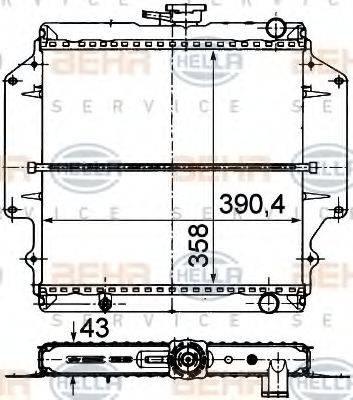 SUZUKI 17700-83002 Радіатор, охолодження двигуна