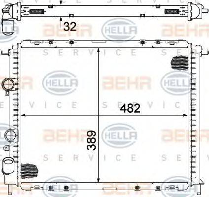 RENAULT 7700836304 Радіатор, охолодження двигуна