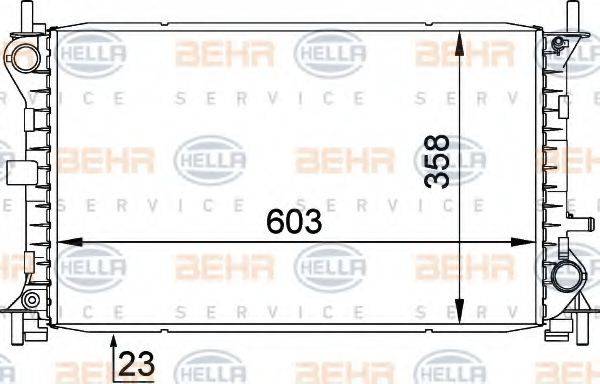 FORD 98AB8005DF Радіатор, охолодження двигуна